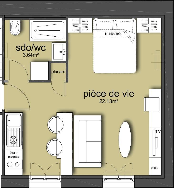 L'Audacieux Studio Lumineux Renove Et Equipe En Centre Ville Фонтене-ле-Комт Экстерьер фото